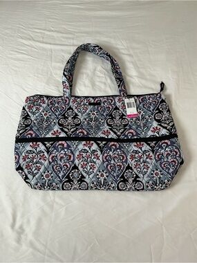 Vera Bradley NWT Expandable Travel Bag Ornate Blooms Quilted Cotton Duffle Tote